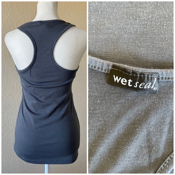 Wet seal sequin front racer back tank - small - Picture 2 of 2
